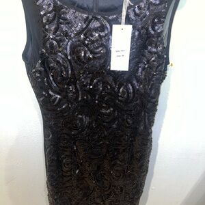 Lucy Paris Black Sequin Dress Size M